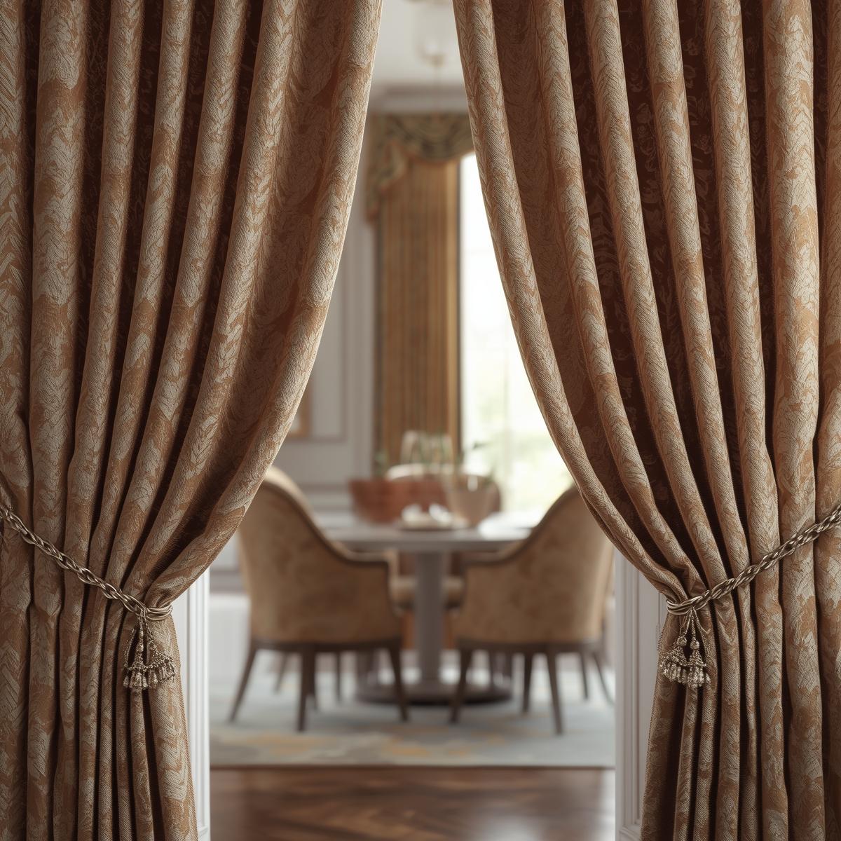 Curtains in dining room