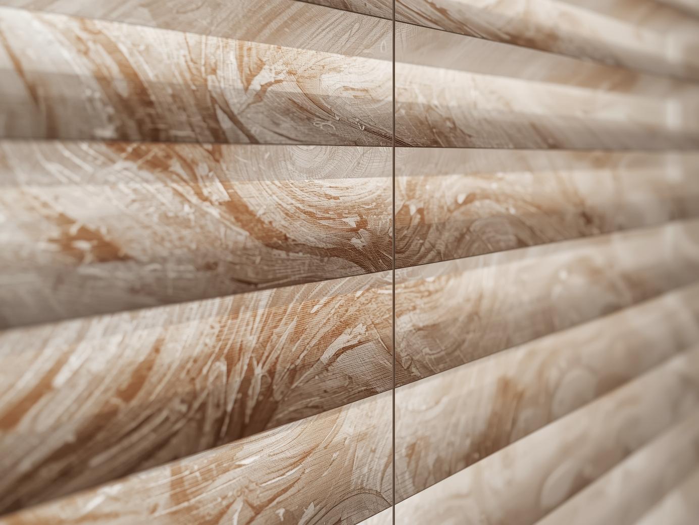 Thermal blinds with natural patterns