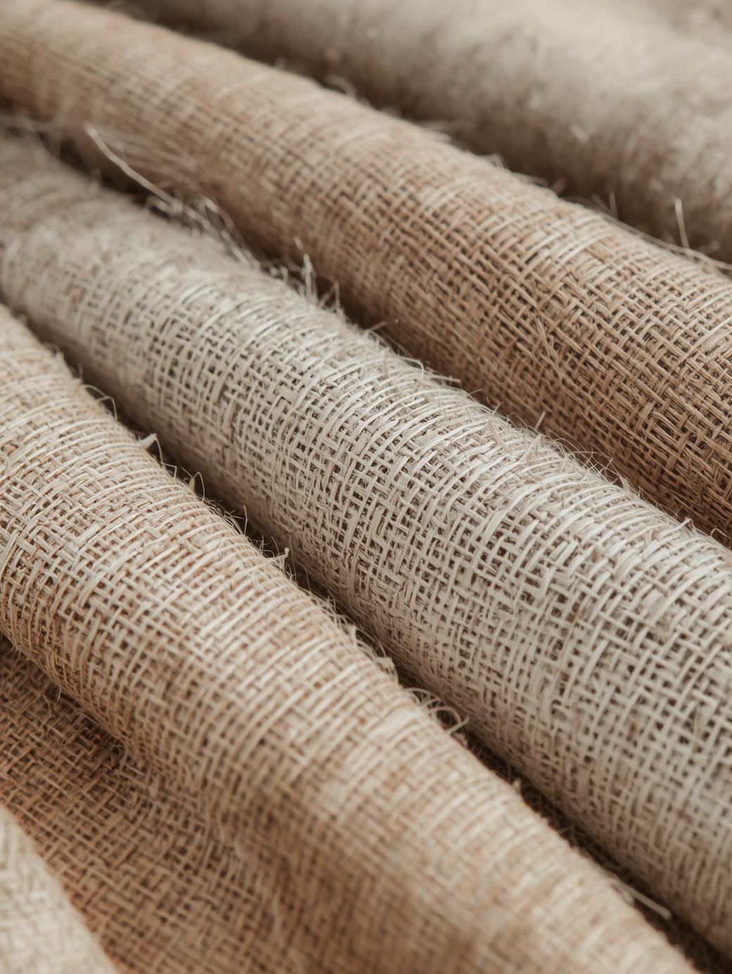 Sustainable fabric swatches with natural textures